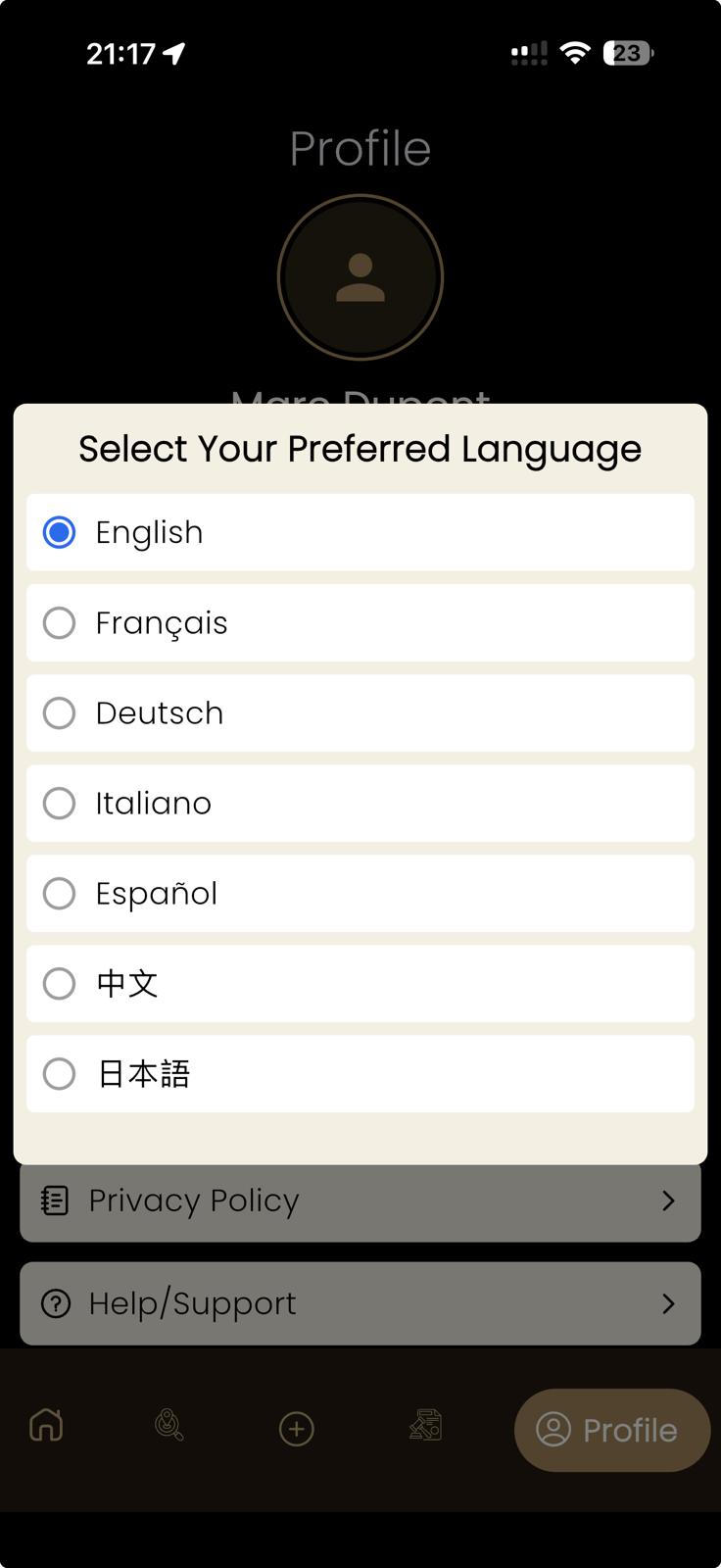 Choose your language